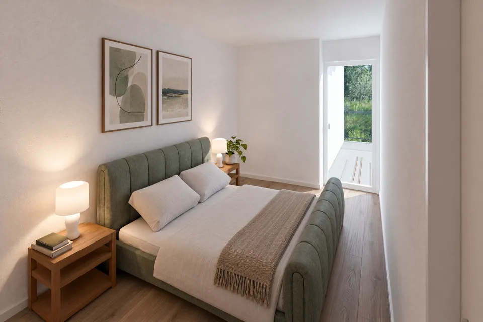 Visualisierung Schlafzimmer der Wohnung 1